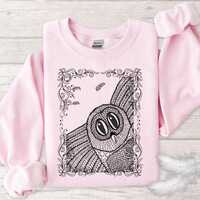 Funny Cartoon Owl Sweatshirt: Hand-Drawn Bird Lover Gift