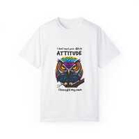 Colorful Owl Attitude T-Shirt for Bold Individuals, Unisex Tee, Unique Graphic Shirt, Fun Gift for A