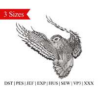 Owl Machine Embroidery Design: Halloween Embroidery File (Instant Download)