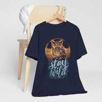 Owl Unisex Tee, Nature Lovers Shirt, Keep Wildlife Wild, Wildlife Graphic Tee, Outdoor Enthusiast Gi