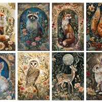 Rice Paper for Decoupage / Fox Rabbit Owl Squirrel Raccoon / 1 Rice Paper / A4 / Customizable