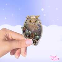 Great Horned Owl Illustration | Premium Sticker Waterproof | Collectable | Animal Illustration Colle