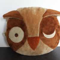 Vintage Stuffed Owl Pillow. An Original Thing by Judd, Original Tags, Winking Owl Face, Kitschy Cute