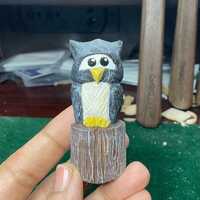Hand carved wooden Owl