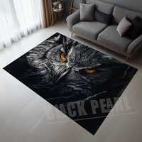 Owl Area Rug: 3D Digital Print, Spooky Bird Design
