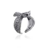 Owl Signet Ring, Sterling Silver Wisdom Ring, Intricate Owl Design, Nature-Inspired Jewelry, Unique 