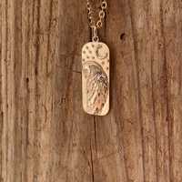 Owl Moon Pendant Necklace Gold Plated Bronze Necklace Wise Barn Falconary Wisdom Intuition Halloween