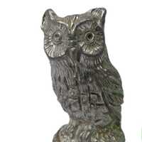 Vintage Spoontiques Solid Pewter Owl Miniature Figurine 1.25 Inches