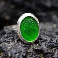 Ancient Greek Owl Intaglio Ring | 925 Sterling Silver Jewelery | Athena Owl Roman Ring | Venetian Ar
