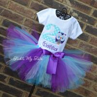 Owl Birthday Outfit-Owl Tutu Outfit-Whoo's One Owl Tutu Oufit-Owl Themed Birthday Outfit-First B