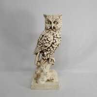 Vintage Chalkware Owl, Home Decor, Boho, Farmhouse, Made in Mexico,
