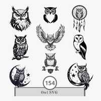 Owl SVG Bundle | Cute Owl Clipart | Woodland Animal Cricut File | Digital Download