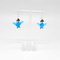One pair of Miniature Glass Owl Earrings