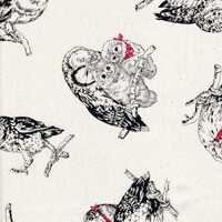 Japanese Fabric - Cosmo Textiles - Owls on Natural - 100% cotton oxford