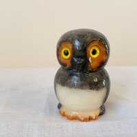 Vintage MCM Small Carved Owl Figure Made in Italy