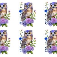 Rice Paper for Decoupage / Owl Owls / 1 Rice Paper / A4 / A5/ Customizable
