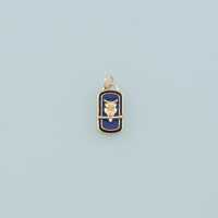 18K Gold Filled owl Pendant,Enamel owl Charm Bracelet Necklace for DIY Jewelry Making Supply