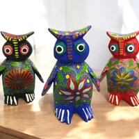 Alebrije Owl. Exquisite Oaxaca Mexico Folk Art,  Original Wood Sculpture, Carved Animal, Unique Gift