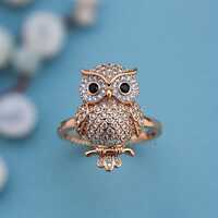 Dainty Owl Silver Ring, Flat Owl Lover Bird Inspired Ring, Cute Dainty Owl Ring, Owl Celtic Ring, My