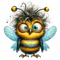 16 PNG Crazy Hair Owl – Bumblebee Costume PNG Clipart – Funny Animal Art for Sublimation