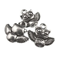 2X Large Owl Charms, Large Owl Charms -
