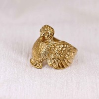 Brass Owl Ring, Owl Ring, Vintage Ring, Brass Ring, Gold Owl Ring, Bird Ring, Rings for women, Daint