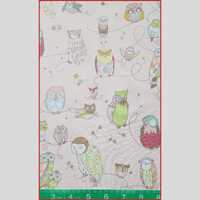 LAST 44"- Alexander Henry Collectible Spotted Owl (In the Kitchen collection)