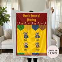 Personalized Owl Blanket, Wizard Blanket, Personalized Mothers Day Blanket, Owl Blanket, Blanket wit