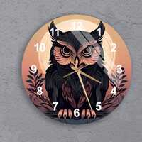 Elegant Tempered Glass Owl Clock – Stylish Nature Wall Art, Unique Home Accent, Perfect Gift f