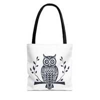 Whimsical Owl Tote Bag, Eco-Friendly Shopper, Cute Owl Art Purse, Perfect Gift for Owl Lovers, Fall 