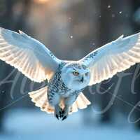 Snowy Owl in Flight Wall Art | Winter Wildlife Photography Print | Majestic Owl Decor | Nature Anima