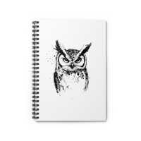 Artistic Owl Spiral Notebook: Ruled Line Journal, Sketchbook