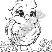 Animal Coloring Pages for Kids: Owl, Cat, Bear, Dog (Digital Download)