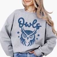 Owls Sweatshirt Womens Owls Game Day Owls Crewneck Owls Spirit Wear Owls Mascot Top Owls Sports Team