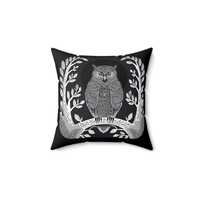 Whimsical Owl Throw Pillow - Cozy Home Decor, Gift for Owl Lovers, Nature-Inspired Accent Pillow, Bo