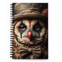 Dotted Notebook - Owl - Melancholy Clownimals