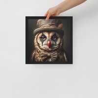 Framed Poster - Owl - Melancholy Clownimals