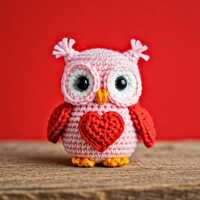 Valentines Owl Crochet Pattern, Valentines Crochet Pattern, Amigurumi Owl Tutorial PDF, Cute DIY Kid