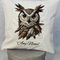 Personalised Owl Lover cushion cover Christmas gift Birthday Mothers day Friend Daughter Sister gift