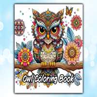 Owl Coloring Book, 50 Majestic, Beautiful and Detailed Animal Coloring Pages - Instant Download!