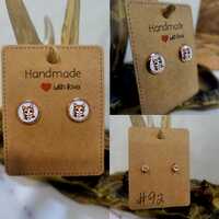 Handmade 12 mm Stud Earrings – Cat & Owl Designs