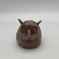 Handmade Ceramic Spirit Bird Owl Sculpture 1A