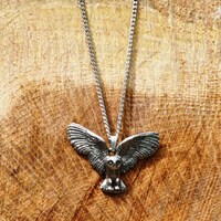 Owl Pewter Necklace & Pendant Ladies Jewelry Birthday Gift nlk