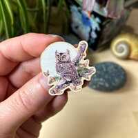 Owl Moon Wooden Pin