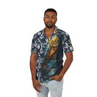 Whimsical Owl Hawaiian Camp Shirt, Vibrant Beachwear, Summer Fashion, Gift for Nature Lovers, Casual