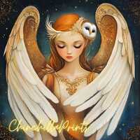 Set of 5 Athena Goddess Art Prints: Owl Mystery(Digital Download)