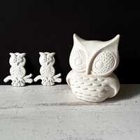 U-Paint Owl Ornaments And 5” Owl Tchotchke - Ready to Paint