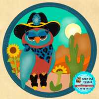 Owl Template, Western Owl Template, Owl design , Door hanger template, Western Owl design Template, 