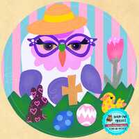 Owl Template, Spring Owl Template, Owl design , Door hanger template, Spring design Template