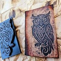Celtic Knotwork Owl Leather Stamp – Norse Tool, Clay & Resin